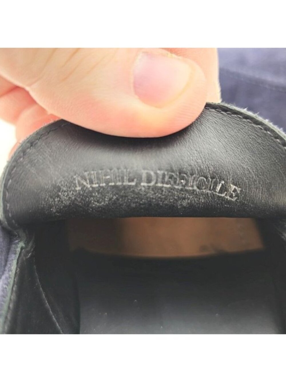 O'Keeffe Italy Dress Shoes Navy Blue Suede Leather Penny Loafers Mens 7 Luxury - Picture 9 of 12